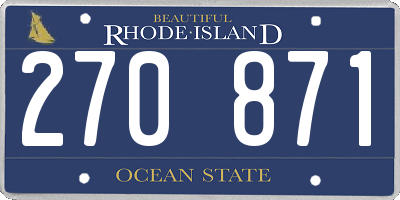 RI license plate 270871