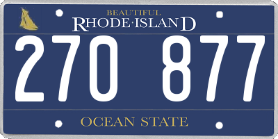 RI license plate 270877