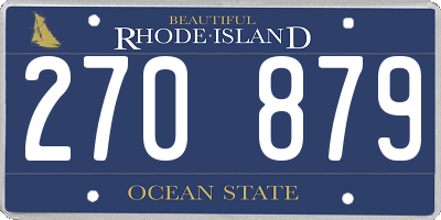 RI license plate 270879