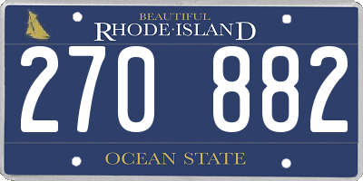 RI license plate 270882