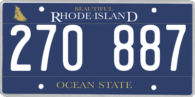 RI license plate 270887