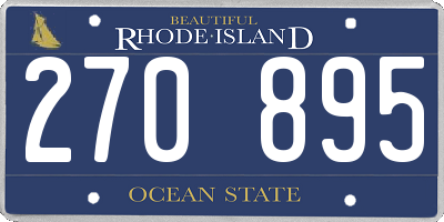 RI license plate 270895
