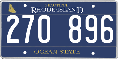 RI license plate 270896