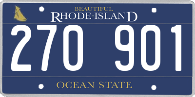RI license plate 270901