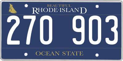 RI license plate 270903