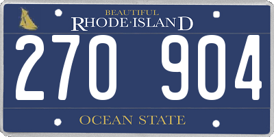 RI license plate 270904