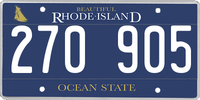 RI license plate 270905