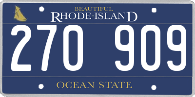 RI license plate 270909