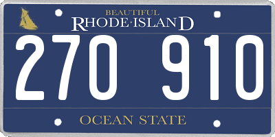 RI license plate 270910