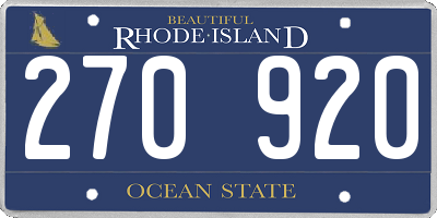 RI license plate 270920