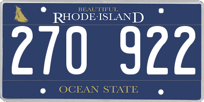 RI license plate 270922