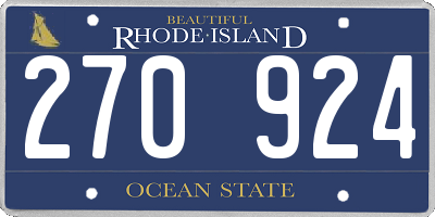 RI license plate 270924