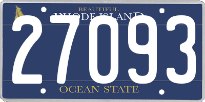 RI license plate 27093