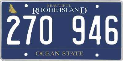 RI license plate 270946