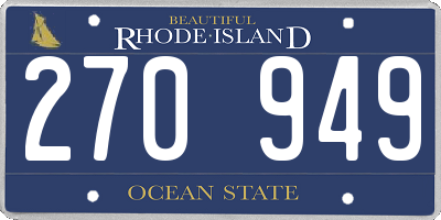 RI license plate 270949