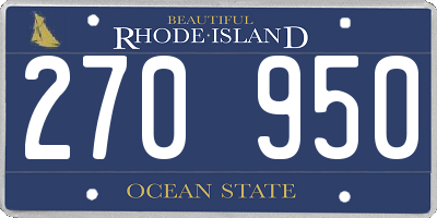 RI license plate 270950