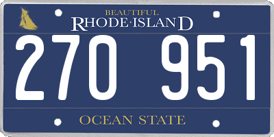 RI license plate 270951