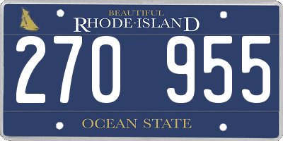 RI license plate 270955