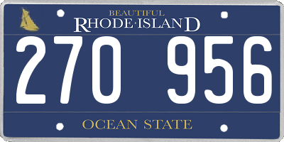 RI license plate 270956