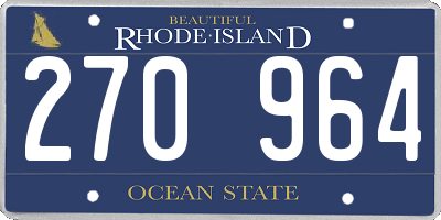 RI license plate 270964