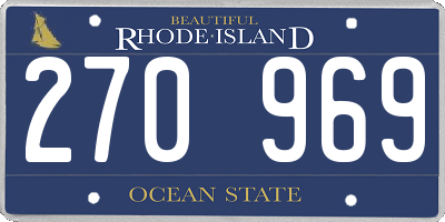 RI license plate 270969