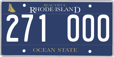 RI license plate 271000