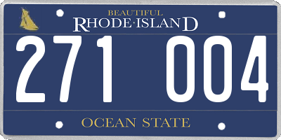 RI license plate 271004