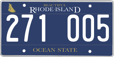 RI license plate 271005