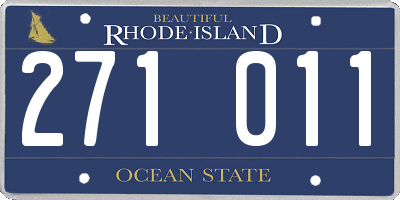 RI license plate 271011