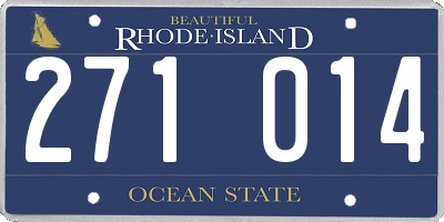 RI license plate 271014