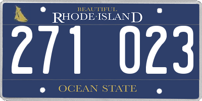 RI license plate 271023
