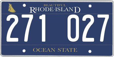RI license plate 271027