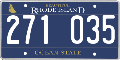RI license plate 271035