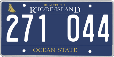 RI license plate 271044