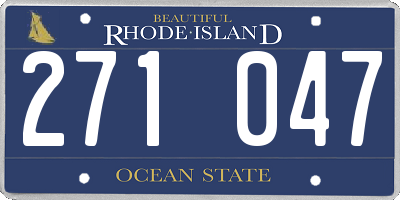 RI license plate 271047