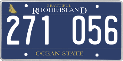 RI license plate 271056