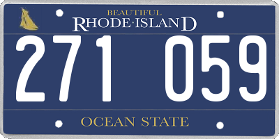 RI license plate 271059