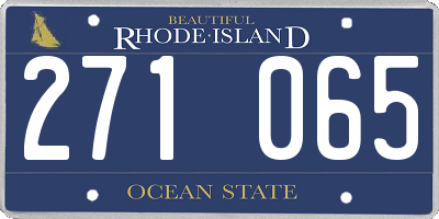 RI license plate 271065