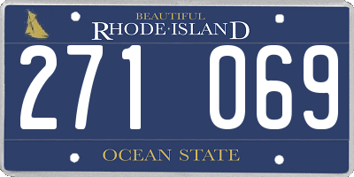 RI license plate 271069