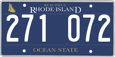 RI license plate 271072
