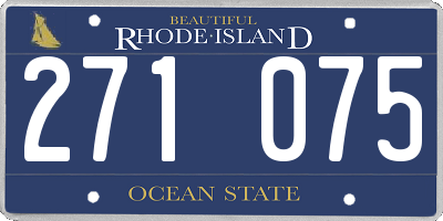 RI license plate 271075