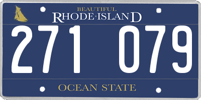 RI license plate 271079