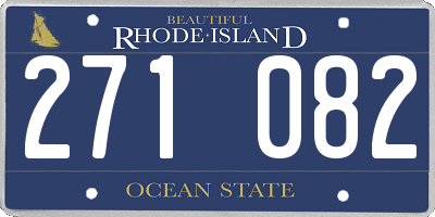 RI license plate 271082