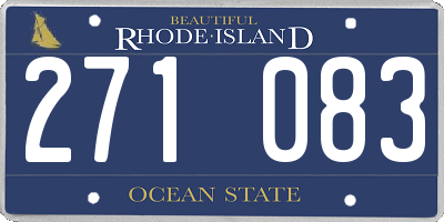 RI license plate 271083