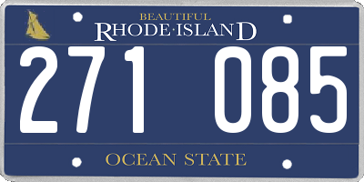 RI license plate 271085