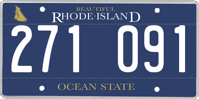 RI license plate 271091