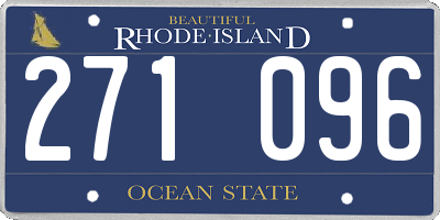 RI license plate 271096