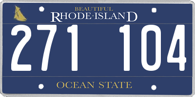 RI license plate 271104