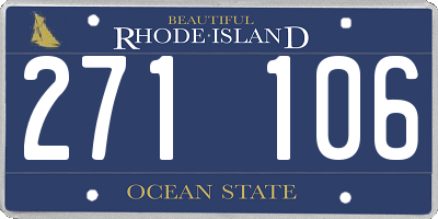 RI license plate 271106