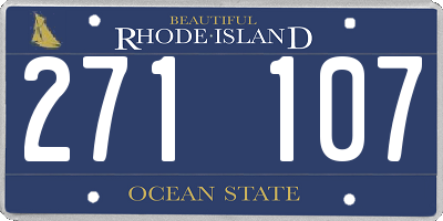 RI license plate 271107